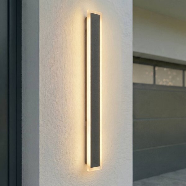 Applique da esterni a LED Ilora Lucande, Nero, Acciaio Inox, Moderno, Applique LED da esterni