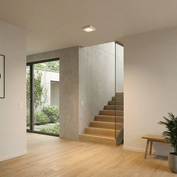 Plafoniera soffitto Hero SIGMA, dimmerabile, Bianco / Opale, Corridoio, Metallo, Moderno, Plafoniera