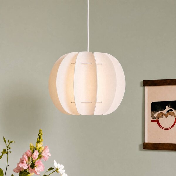 Lampada a sospensione Winslow Lindby, dimmerabile, Bianco / Opale, Soggiorno / Sala da pranzo, Plastica, Scandinavo, Lampada a sospensione