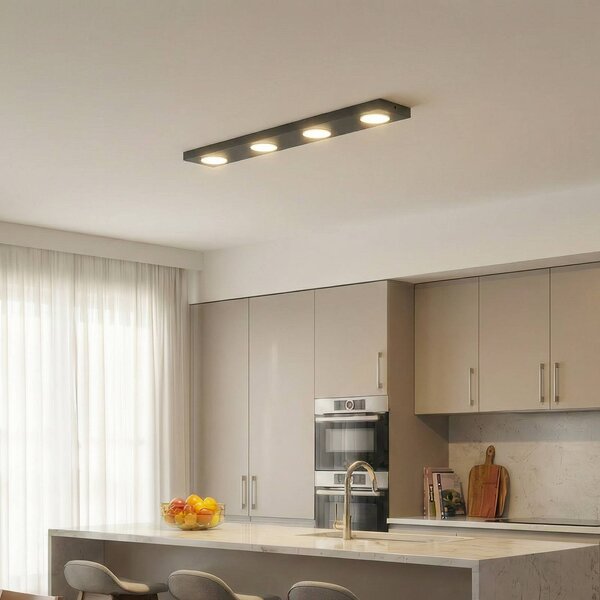 Plafoniera soffitto Hero SIGMA, dimmerabile, Nero, Corridoio, Metallo, Moderno, Plafoniera