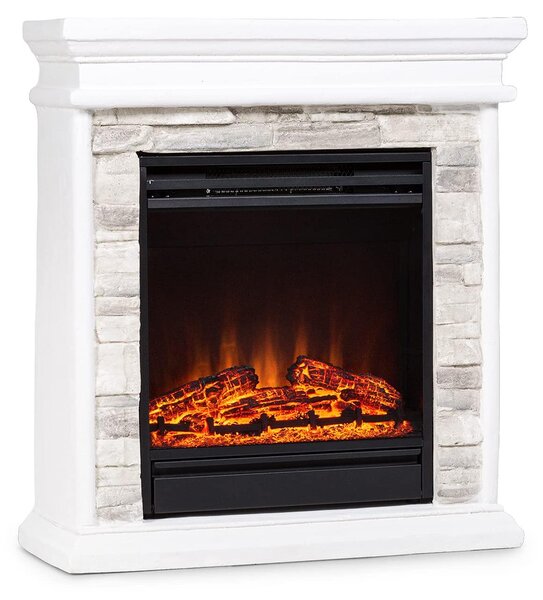 Stufa elettrica, 1800 W, fiamme LED, timer, telecomando