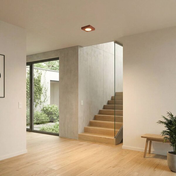 Plafoniera soffitto Hero SIGMA, dimmerabile, Rosso, Corridoio, Metallo, Moderno, Plafoniera