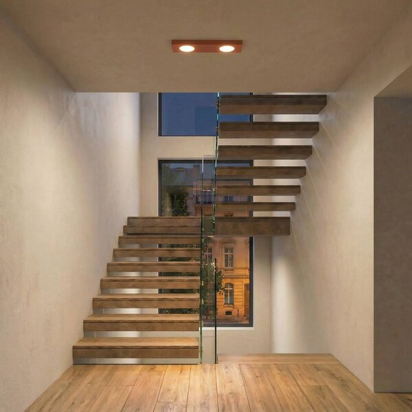Plafoniera soffitto Hero SIGMA, dimmerabile, Rosso, Corridoio, Metallo, Moderno, Plafoniera