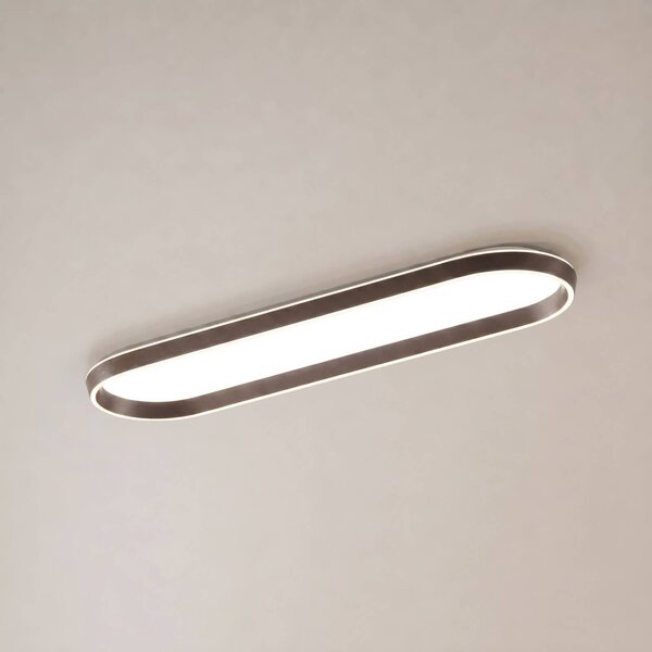 Plafoniera soffitto Rylan Lucande, dimmerabile, Marrone / Ruggine, Soggiorno / Sala da pranzo, Metallo, Moderno, Plafoniera