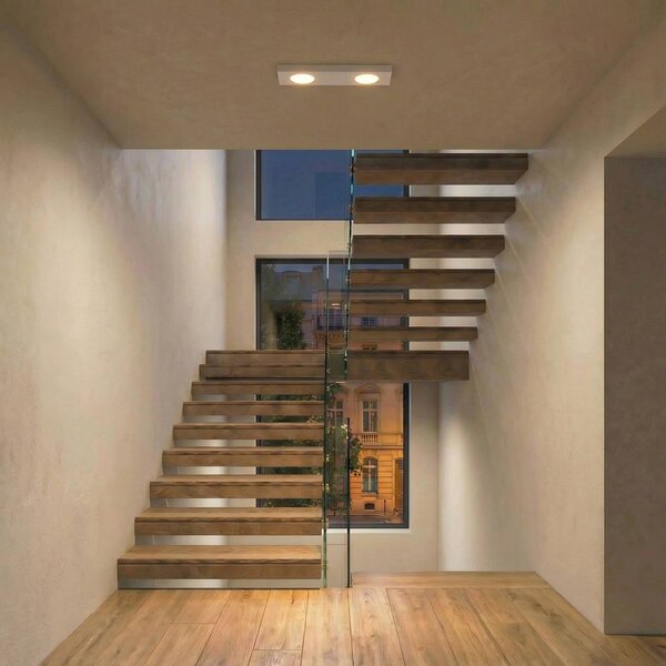 Plafoniera soffitto Hero SIGMA, dimmerabile, Bianco / Opale, Corridoio, Metallo, Moderno, Plafoniera