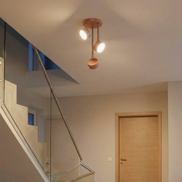 Faretto da soffitto Nemo, a 3 luci, rosso, orientabile, GX53 Nemo SIGMA, dimmerabile, Rosso, Soggiorno / Sala da pranzo, Metallo, Moderno, Faretto