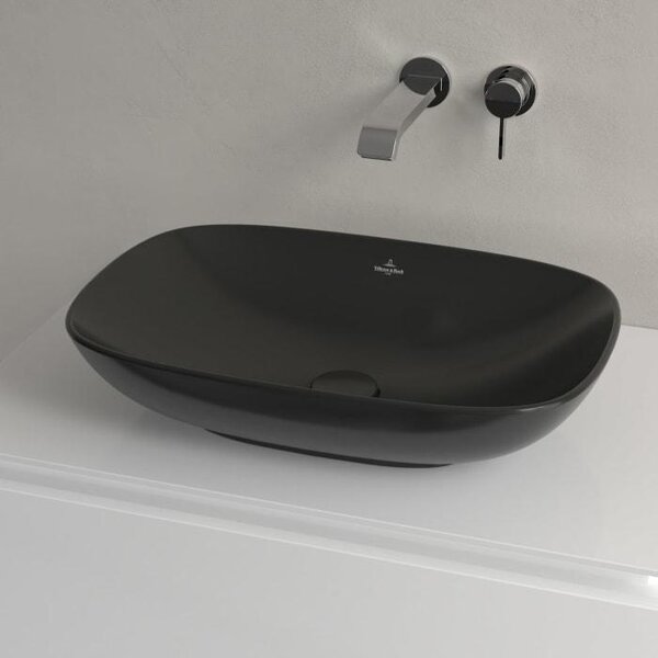 V&B V&B lavabo da appoggio Loop& Friends 56x38cm, c lavello, P nero C-plus, rettangolare