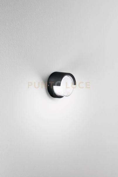 Fonte round applique da esterno 4000k 780lm 12w ip65 nero