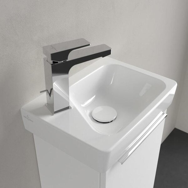 V&B Architectura lavabo 36x26cm, destro, 1 rubinetto, con troppopieno, bianco