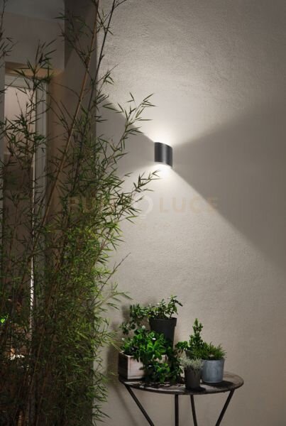 Nevio applique 6w 595lm 4000k ip54 antracite h.15cm