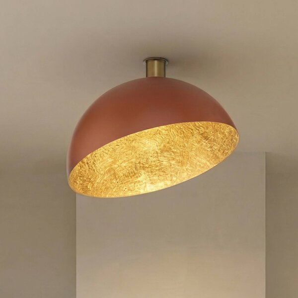 Plafoniera soffitto Sfera SIGMA, dimmerabile, Rosso, Soggiorno / Sala da pranzo, Metallo, Plafoniera