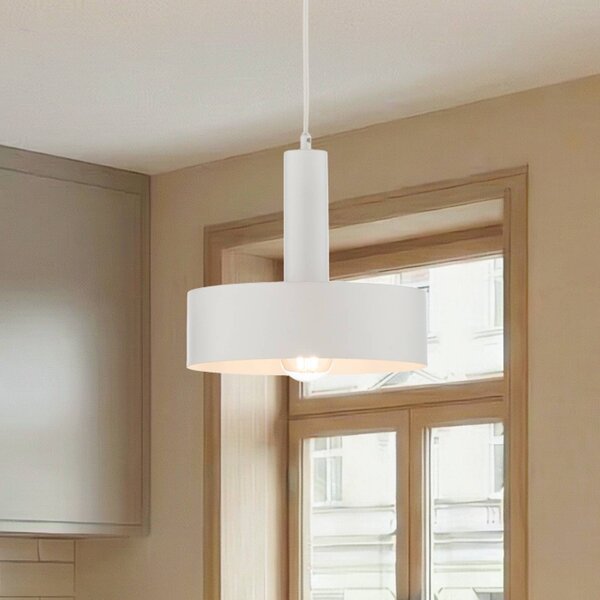 Lampada a sospensione Vitrum round SIGMA, dimmerabile, Bianco / Opale, Soggiorno / Sala da pranzo, Metallo, Moderno, Lampada a sospensione