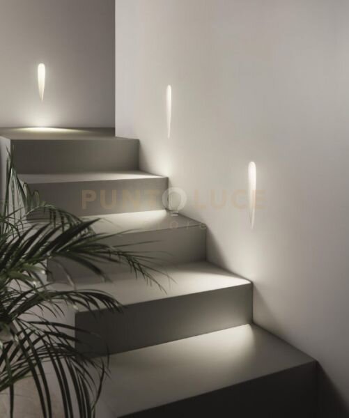 Faretto-segnapasso da incasso limbo bianco h.32cm led 3000k 90lm 1w