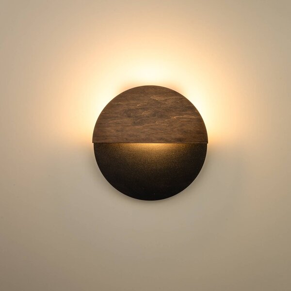 Applique da parete a LED Luna S SIGMA, Nero, Soggiorno / Sala da pranzo, Metallo, Moderno, Applique a LED