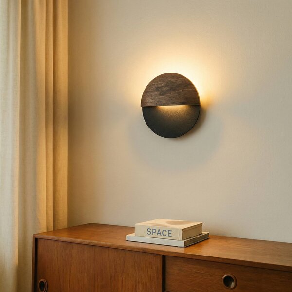 Applique da parete a LED Luna S SIGMA, Nero, Soggiorno / Sala da pranzo, Metallo, Moderno, Applique a LED