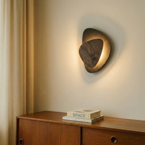 Applique da parete a LED Pedra SIGMA, Nero, Soggiorno / Sala da pranzo, Metallo, Moderno, Applique a LED