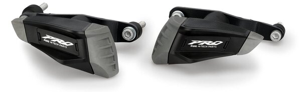 21238N Pro 2.0, paracolpi per telaio, neri, design aerodinamico