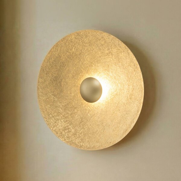 Applique da parete a LED Sole M SIGMA, Ottone / Oro, Soggiorno / Sala da pranzo, Metallo, Applique a LED