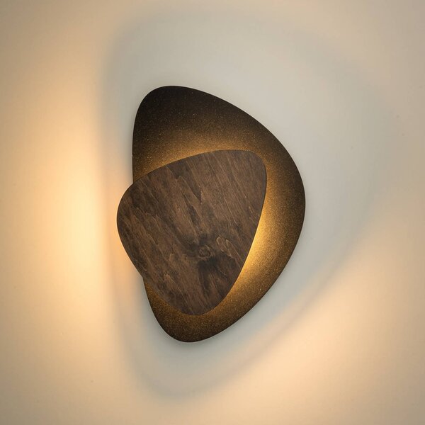 Applique da parete a LED Pedra SIGMA, Nero, Soggiorno / Sala da pranzo, Metallo, Moderno, Applique a LED