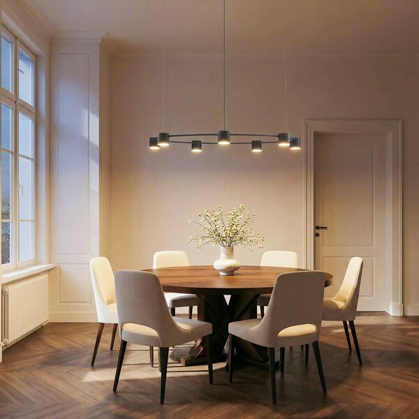 Lampada a sospensione Kodo SIGMA, dimmerabile, Nero, Soggiorno / Sala da pranzo, Metallo, Moderno, Lampada a sospensione