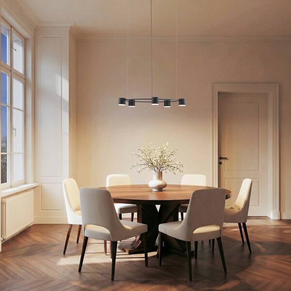 Lampada a sospensione Kodo SIGMA, dimmerabile, Nero, Soggiorno / Sala da pranzo, Metallo, Moderno, Lampada a sospensione