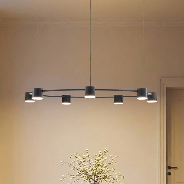 Lampada a sospensione Kodo SIGMA, dimmerabile, Nero, Soggiorno / Sala da pranzo, Metallo, Moderno, Lampada a sospensione