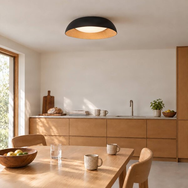 Plafoniera soffitto Gracyn Lindby, dimmerabile, Nero, Soggiorno / Sala da pranzo, Plastica, Moderno, Plafoniera