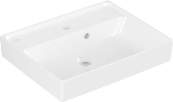 Villeroy & Boch Collaro lave-mains, 1 trou pour robinet, avec trop-plein, poli, 500x400mm, 43345GR1, 43345GR1