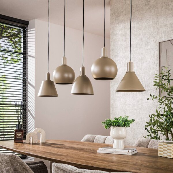 ZIJLSTRA Lampada a sospensione Metallo, dimmerabile, Crema / Ambra, Soggiorno / Sala da pranzo, Metallo, Moderno, Lampada a sospensione