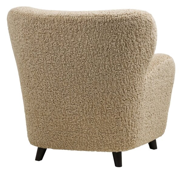 Poltrona marrone chiaro con rivestimento in bouclé Lunaro – House Nordic