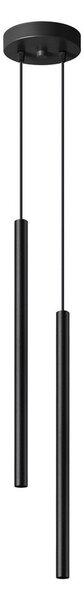 Lampadario nero in metallo ø 15 cm Fideus – Sollux