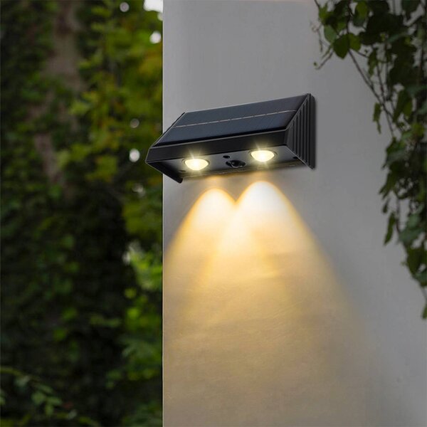 Lumisky Applique a LED solare Kyla, nera, larghezza 11 cm, set da 4 pezzi Kyla, Nero, Plastica, Moderno, Applique da esterni