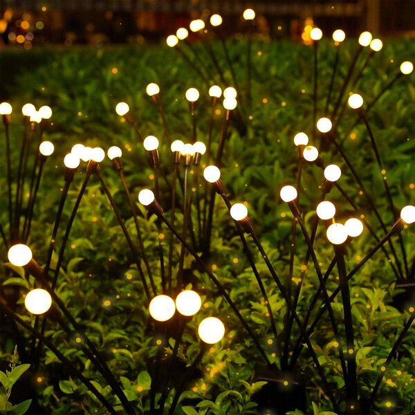 Lumisky Lampada decorativa solare a LED Lyra, nera, 10 luci, set da 4, IP44 Lyra, Nero, Plastica