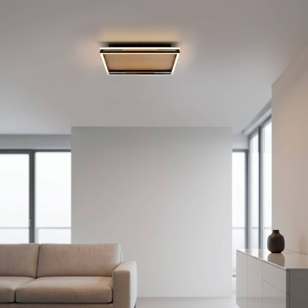 Paul Neuhaus Plafoniera soffitto Sveja, dimmerabile, Legno chiaro, Soggiorno / Sala da pranzo, Legno, Moderno, Plafoniera