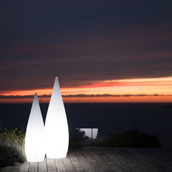 Lumisky Lampada da terrazza Classy bianca, E27, altezza 150 cm, plastica, Bianco / Opale, Plastica