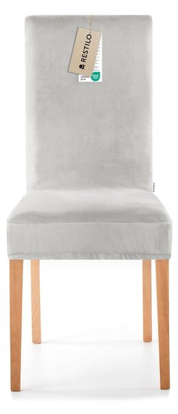 Set di coprisedia grigio chiaro con rivestimento elastico per sedie 4 pz 48 cm Sento – Restilo