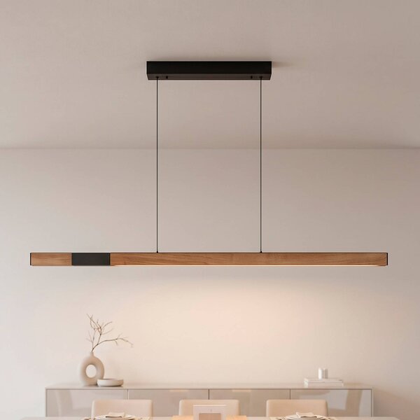 Paul Neuhaus Lampada a sospensione Adriana, dimmerabile, Legno chiaro, Soggiorno / Sala da pranzo, Legno, Lampada a sospensione