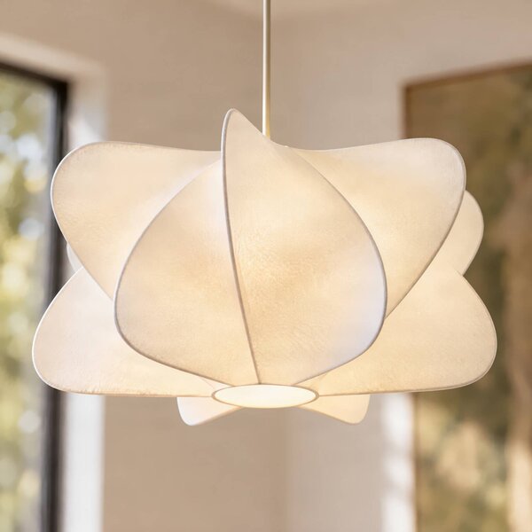 Lampada a sospensione Cliffort NOLA, dimmerabile, Bianco / Opale, Soggiorno / Sala da pranzo, Tessuto / Stoffa / Seta, Scandinavo, Lampada a sospensione