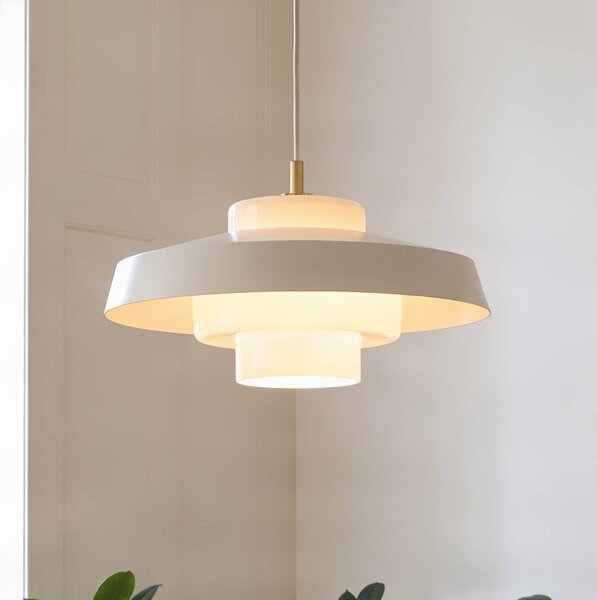 Lampada a sospensione Rico NOLA, Crema / Ambra, Soggiorno / Sala da pranzo, Metallo, Design, Lampada a sospensione