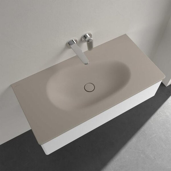 V&B mobile lavabo Antao 100x50cm, angolare, senza sfioratore, mandorla C-plus