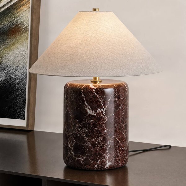 Lampada da tavolo Elodie NOLA, Crema / Ambra, Soggiorno / Sala da pranzo, Tessuto / Stoffa / Seta, Moderno, Lampada da tavolo