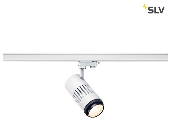 SLV Stuctec LED Faretto con lente zoom per binario a 3 circuiti 3000K Bianco