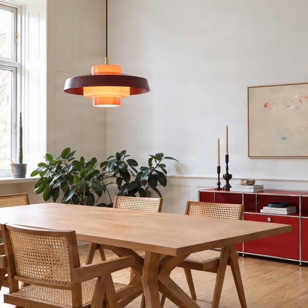 Lampada a sospensione Rico NOLA, Rosso, Soggiorno / Sala da pranzo, Metallo, Design, Lampada a sospensione