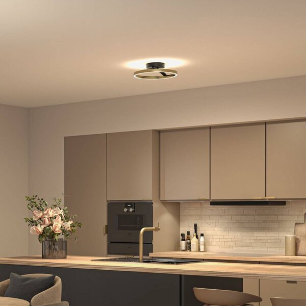 Paulmann Plafoniera soffitto Melira, dimmerabile, Nero, Soggiorno / Sala da pranzo, Metallo, Moderno, Plafoniera