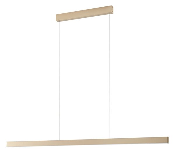 Lampada a sospensione Lucande, Mylosh, dimmerabile, Dorato / Ottone, Sala da pranzo, Alluminio, Moderno