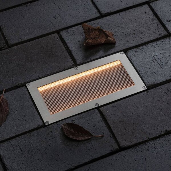 Paulmann Sorea, faretta da incasso a LED solare, in ferro, lunghezza 20 cm, Sorea, Alluminio / Grigio / Zincato, Acciaio Inox, Faretto da incasso da terra