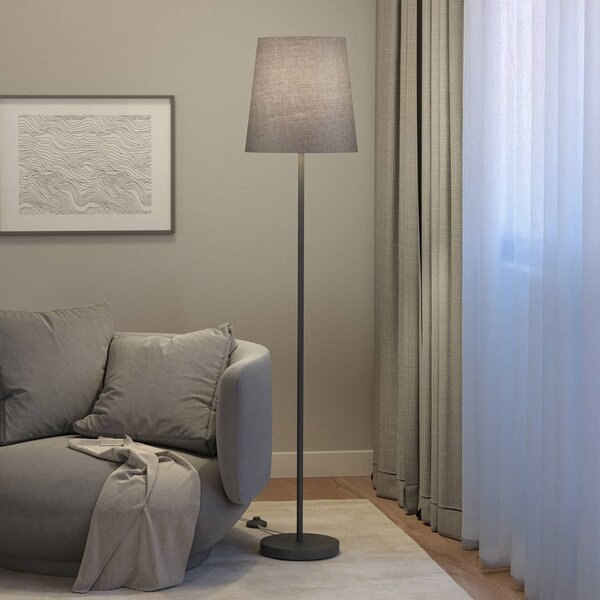 Paulmann Lampada da terra Stellan, Alluminio / Grigio / Zincato, Soggiorno / Sala da pranzo, Metallo, Moderno, Lampada da terra