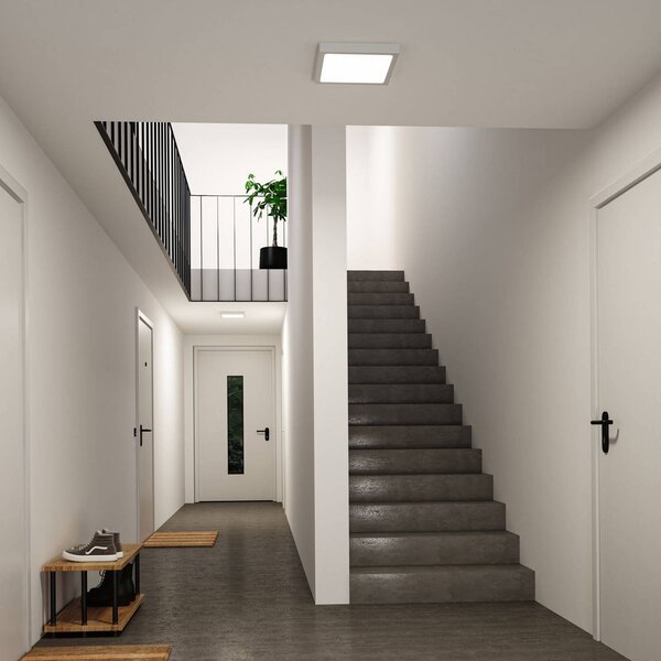 Paulmann Pannello LED Abia 2, Bianco / Opale, Soggiorno / Sala da pranzo, Plastica, Moderno, Plafoniera