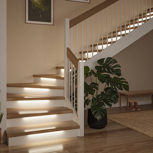 Paulmann Estensione per striscia LED MaxLED Stair 3 x 50 cm 2.700 K Stair, dimmerabile, Bianco / Opale, Corridoio, Rame