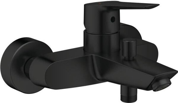 Rubinetteria per vasca da bagno, GROHE Start, miscelatore monocomando, nero opaco, montaggio a parete, deviatore automatico